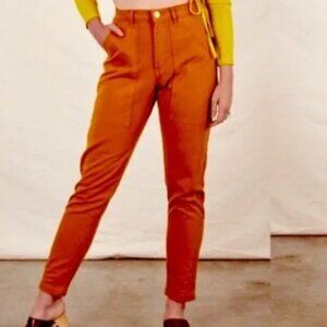 Burnt Orange Big Bud Pencil Pants M